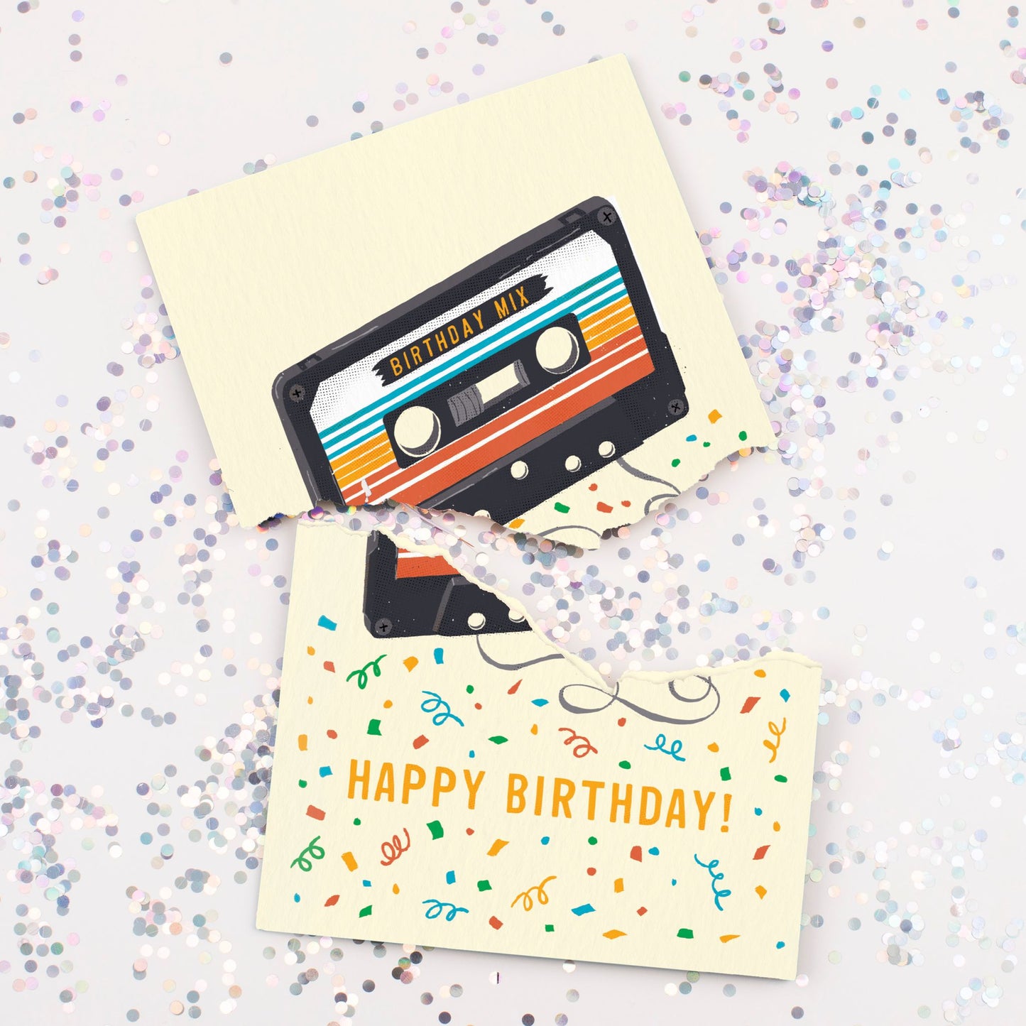 Endless "Never Gonna Give You Up" Birthday Card With Glitter