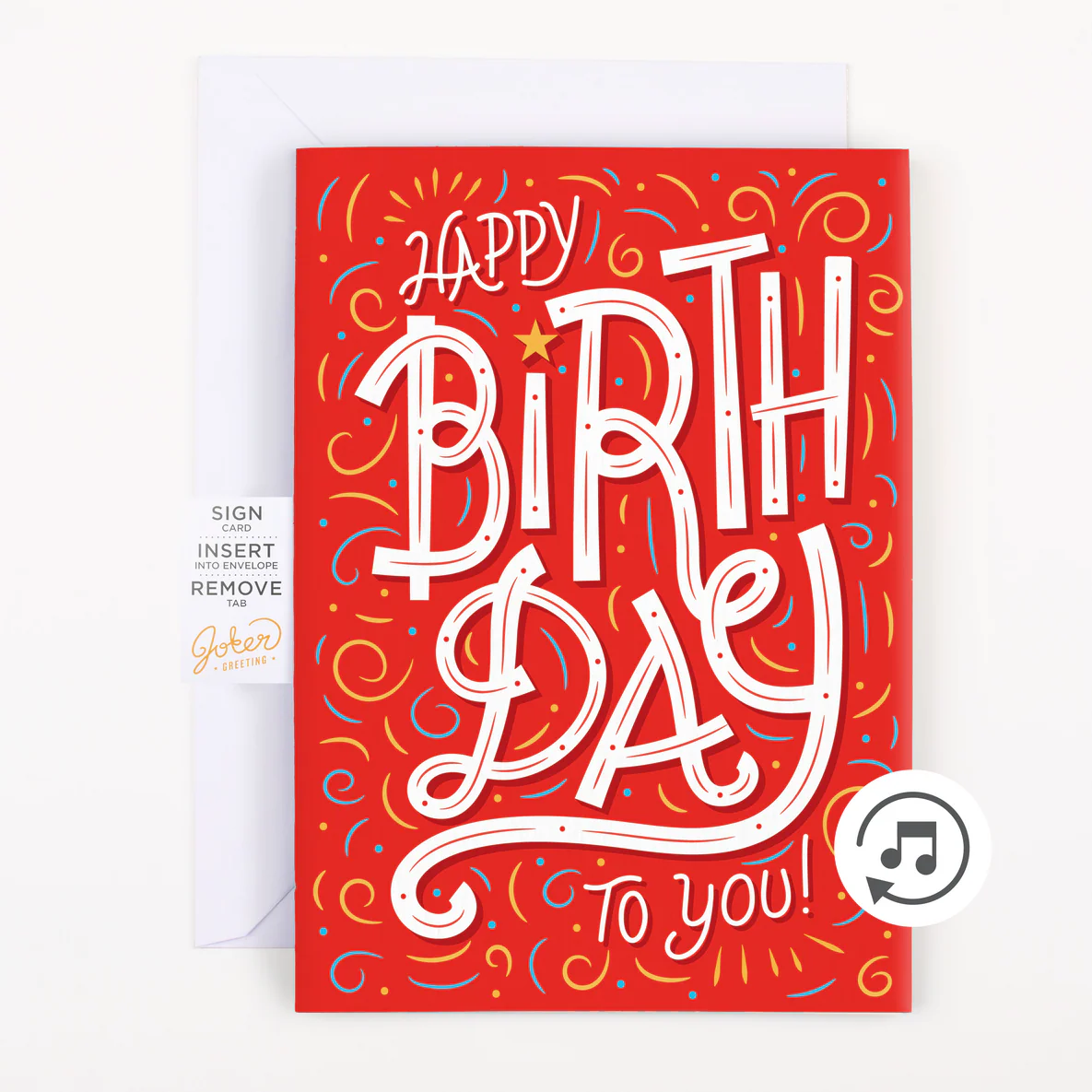 Endless Musical Birthday Card with Glitter
