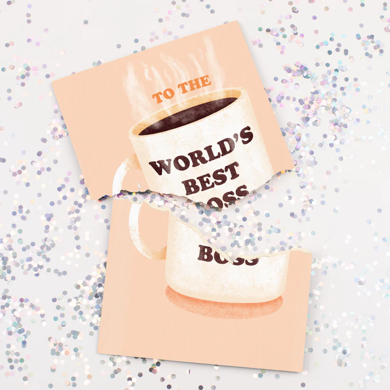 Best-Boss-Karte Nonstop mit Glitzer