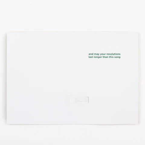 Endless Rock Jingle Bells Christmas & New Year Prank Card with Hidden Glitter