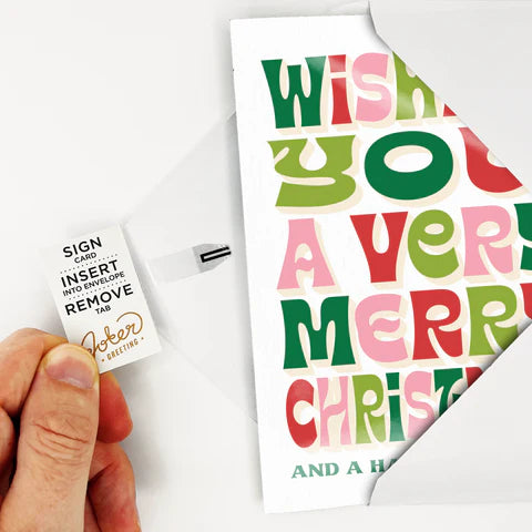 Endless Rock Jingle Bells Christmas & New Year Prank Card with Hidden Glitter