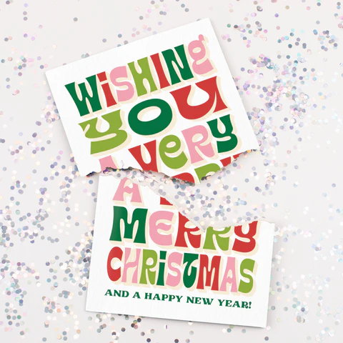 Endless Rock Jingle Bells Christmas & New Year Prank Card with Hidden Glitter