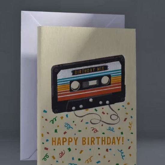 Endless "Never Gonna Give You Up" Birthday Card With Glitter