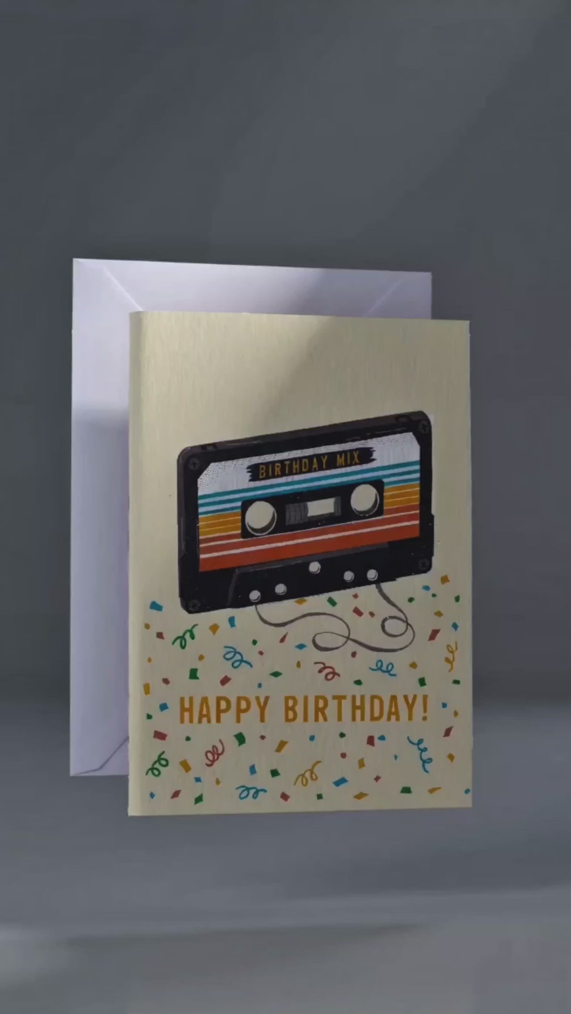 Endless "Never Gonna Give You Up" Birthday Card With Glitter